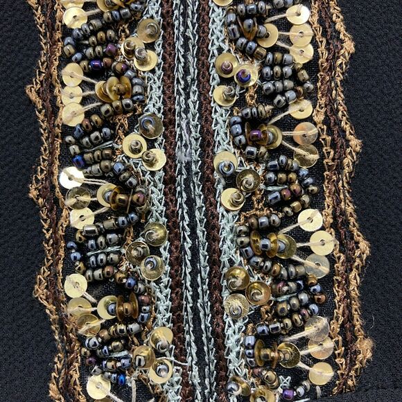 NKN Nekane Sequin Black Boho Mini Dress S ✨ - Picture 6 of 12